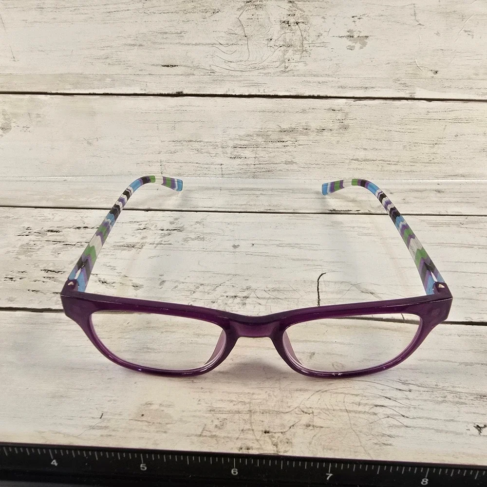 Hard‎ Candy Purple Rules DPUR +1.00 Reading Glasses Striped Temples 49-19-140